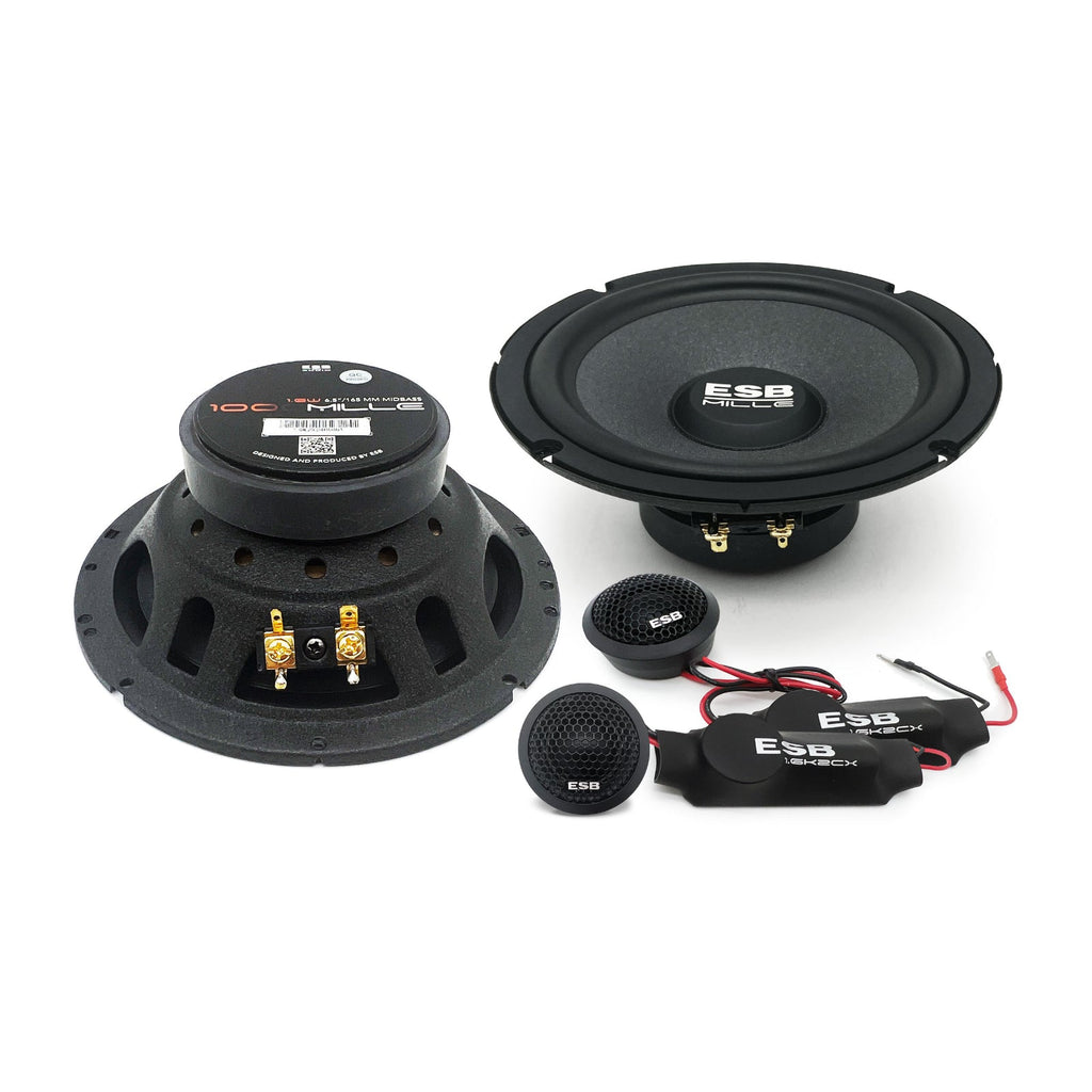 ESB 1.6K2X 2 Way Component Speaker with 12dB Tweeter Crossover 90w RMS