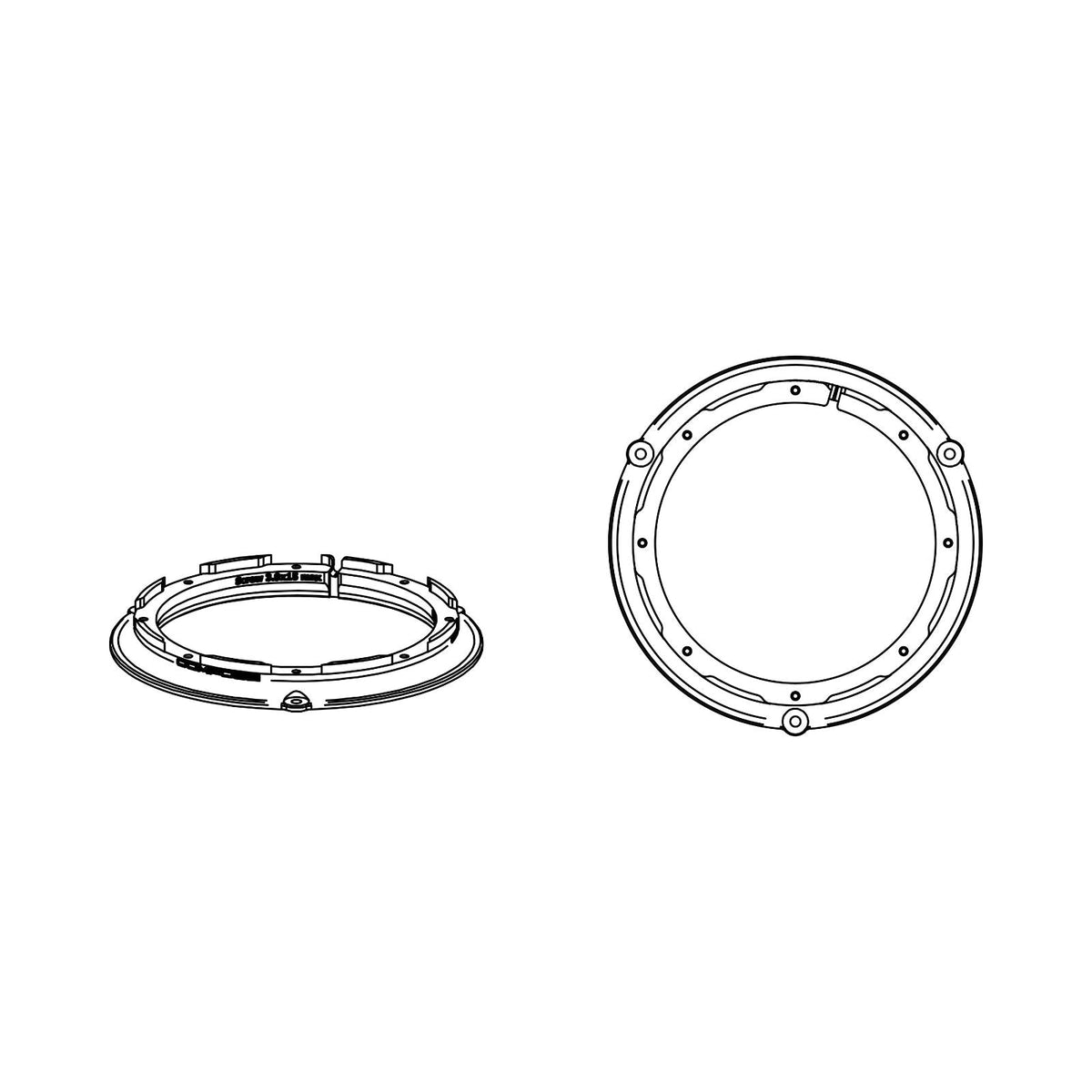 Helix Compose FlexMount 165 CFMK165 FOR.1 6.5 Inch Midbass Adaptor for Ford