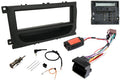 Ford Single DIN Car Stereo Upgrade Fitting Kit (Oval Shape-Black) with SWC