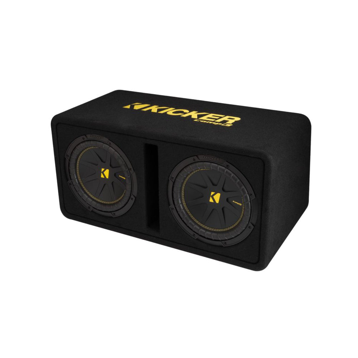 Kicker 50DCWC102 Dual 10 Inch CompC Ported Loaded Subwoofer Enclosure 300w 2ohm