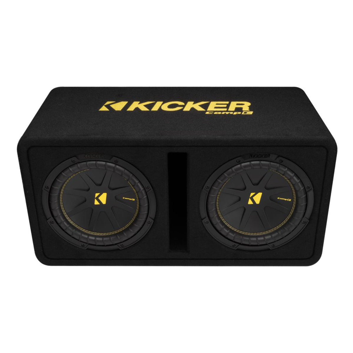 Kicker 50DCWC102 Dual 10 Inch CompC Ported Loaded Subwoofer Enclosure 300w 2ohm
