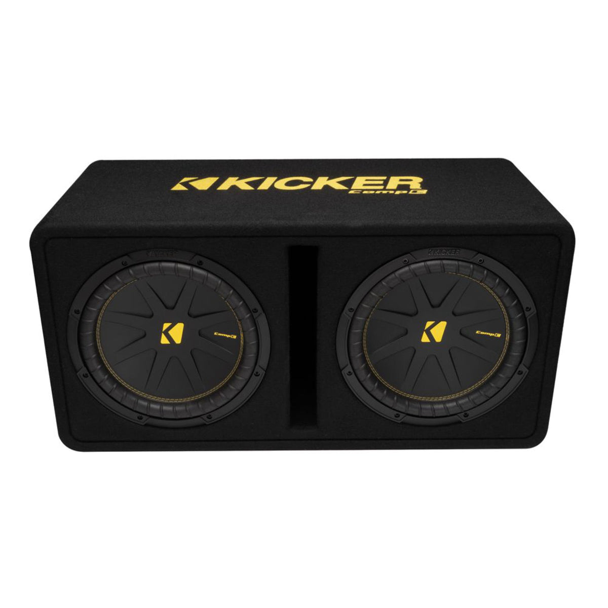 Kicker 50DCWC122 Dual 12 Inch CompC Ported Loaded Subwoofer Enclosure 600w 2ohm