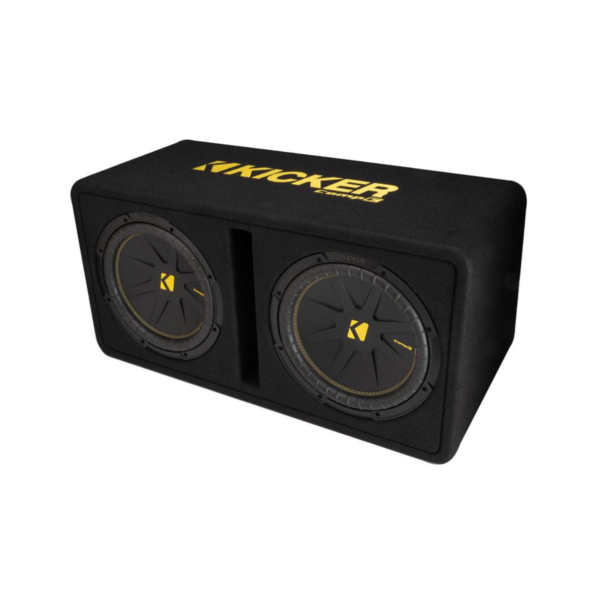 Kicker 50DCWC122 Dual 12 Inch CompC Ported Loaded Subwoofer Enclosure 600w 2ohm