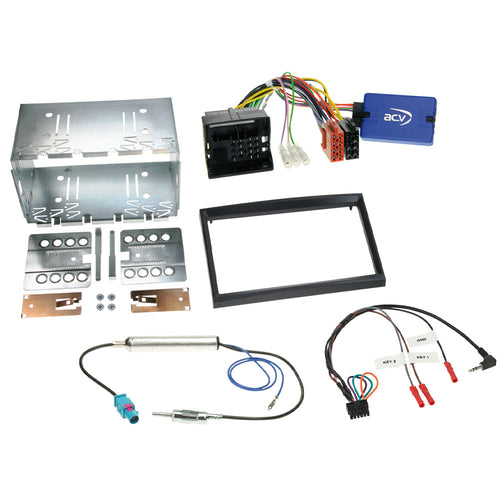 ACV 621040-02-2 Peugeot 207, 307, Expert Black Double Din Car Stereo Fascia Fitting Kit