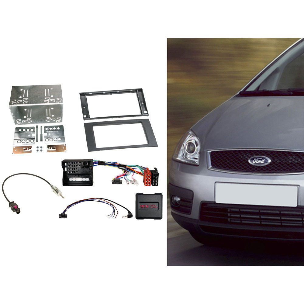 ACV 621114-15-4 Ford Double Din Car Stereo Black Fascia Fitting Kit