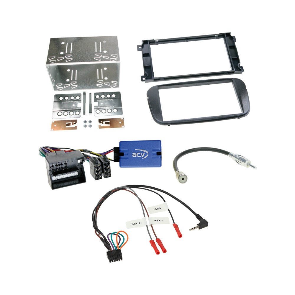 ACV 621114-19-4 Ford Focus, Mondeo Black Double Din Car CD Stereo Fascia Fitting Kit