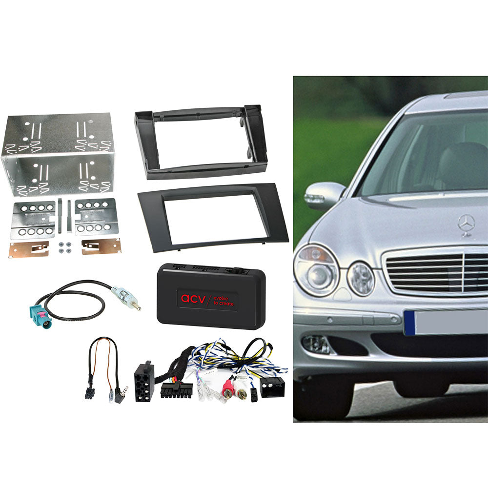 ACV 621190-28-1 Mercedes E Class 2002 - 2009 Double Din Car Stereo Fascia Fitting Kit