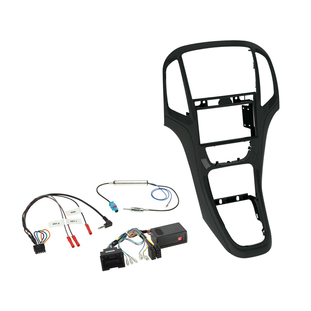 ACV 621230-23-5 Vauxhall Astra 2010 - 2016 Matt Black Double Din Car Stereo Fascia Fitting Kit
