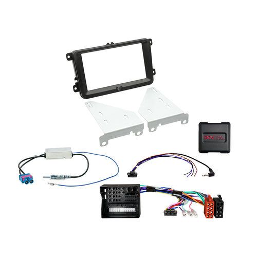 ACV 621320-30-1 VW Amarok, Beetle, Caddy, Sharan, T-6 Double Din Car Stereo Fitting Kit Black