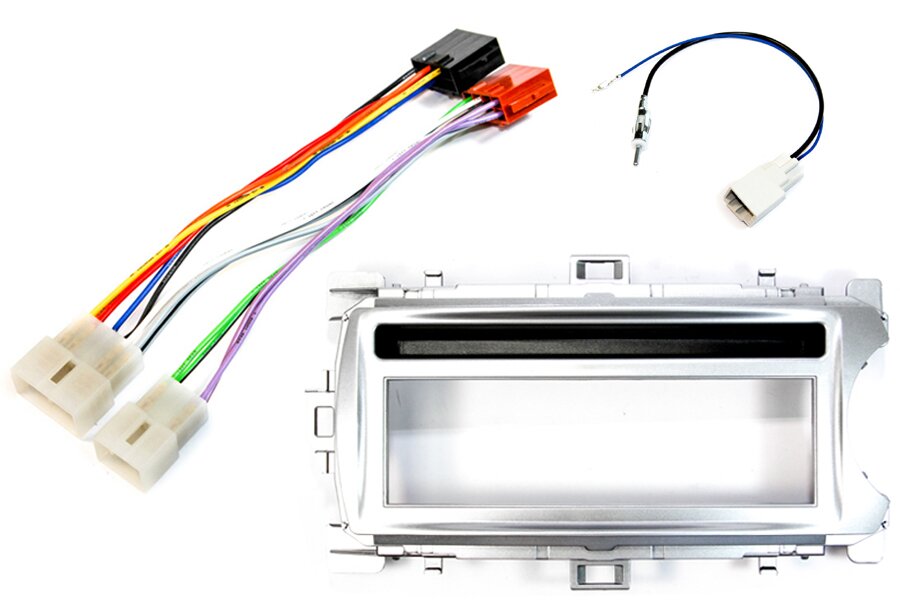 Toyota Yaris (2012-2020) Single DIN Car Stereo Upgrade Fitting Kit (SILVER)