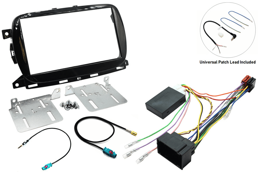 Fiat 500 (2016-2021) Double Din Car Stereo Upgrade Fitting Kit (STANDARD RADIO)