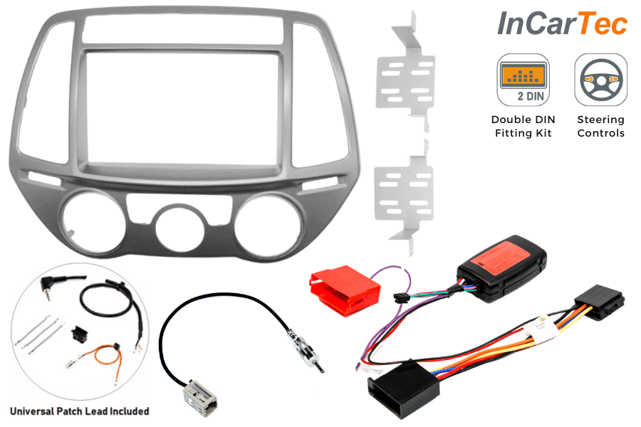 Hyundai i20 (2012-2014) Double DIN Stereo Fitting Kit (MANUAL AIR CON CONTROLS)