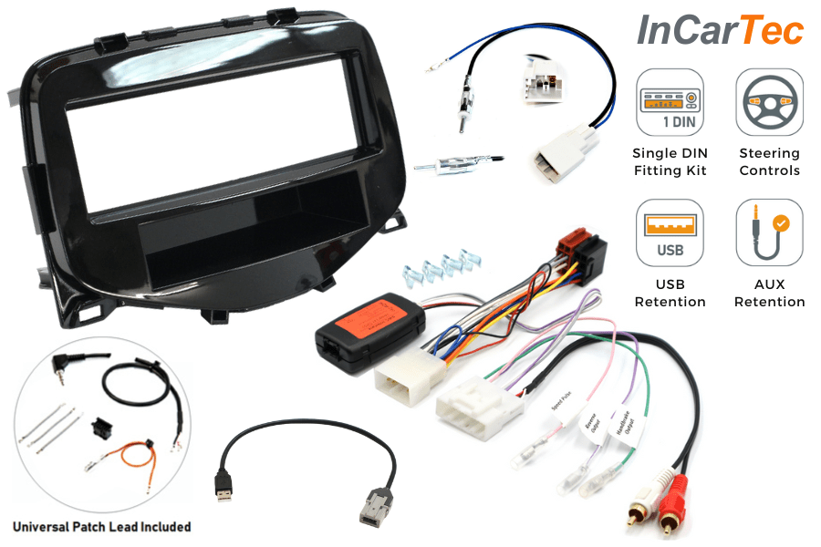 Peugeot 108 (2014-2021) Single DIN Car Stereo Upgrade Fitting Kit (WITH SWC)