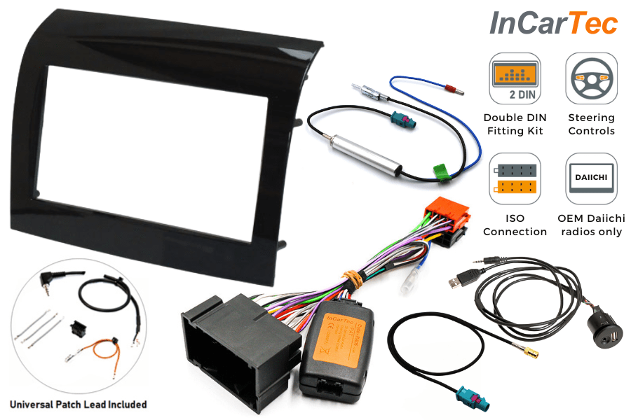 Fiat Ducato (with OEM Daiichi Radios) Double Din Motorhome Fascia Stereo Upgrade Fitting Kit