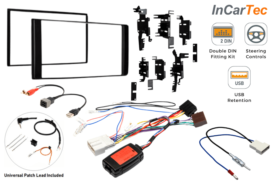 Nissan Juke (2010-2014) Double Din Stereo Fitting Kit (WITH SWC AND USB RETENTION)