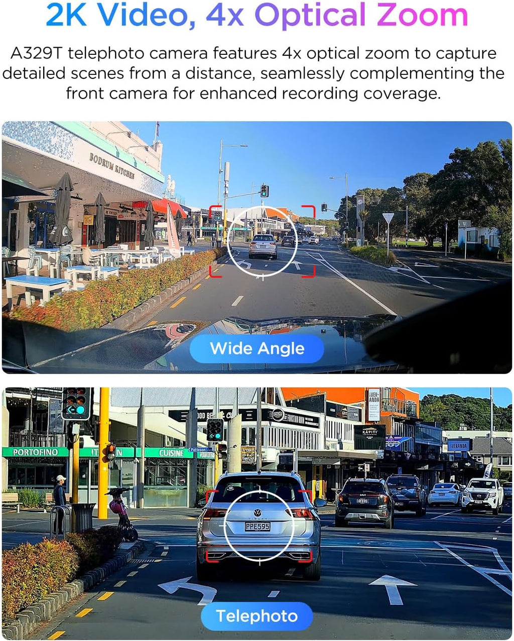 Viofo A329T 3CH Dash Cam 4K Front 2K Rear 2K Telephoto Starvis 2 GPS WIFI Camera