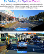 Viofo A329T 3CH Dash Cam 4K Front 2K Rear 2K Telephoto Starvis 2 GPS WIFI Camera