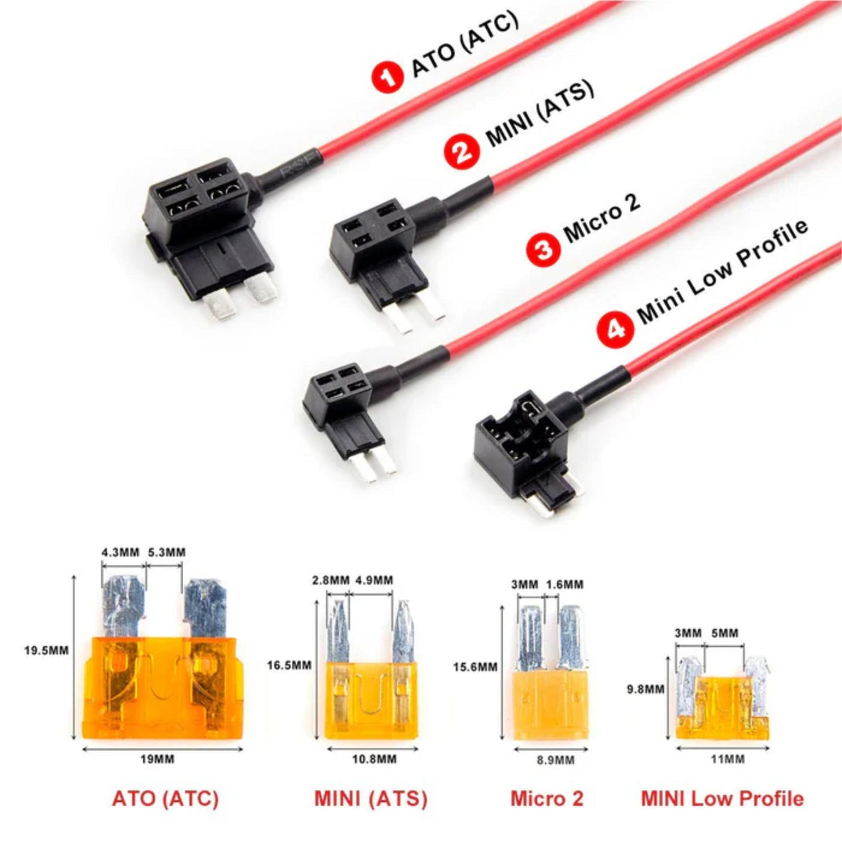 Viofo HK6 Hardwire Power Cable USB C with 8pcs Fuse Set A329S Series Dash Cam