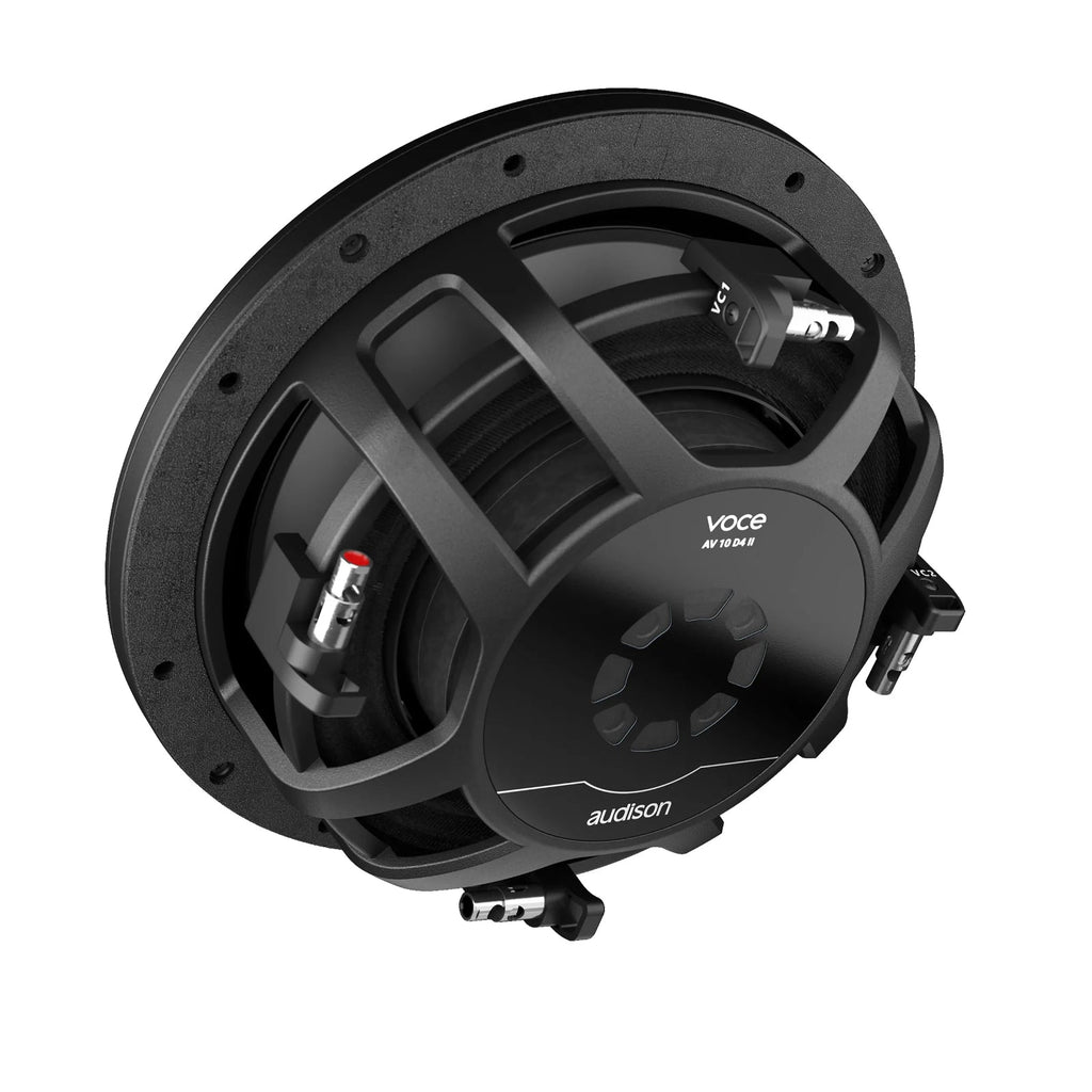 Audison Voce II AV 10 D4 II Subwoofer Dual 4ohm 10 Inch Sub 550w RMS with Grill