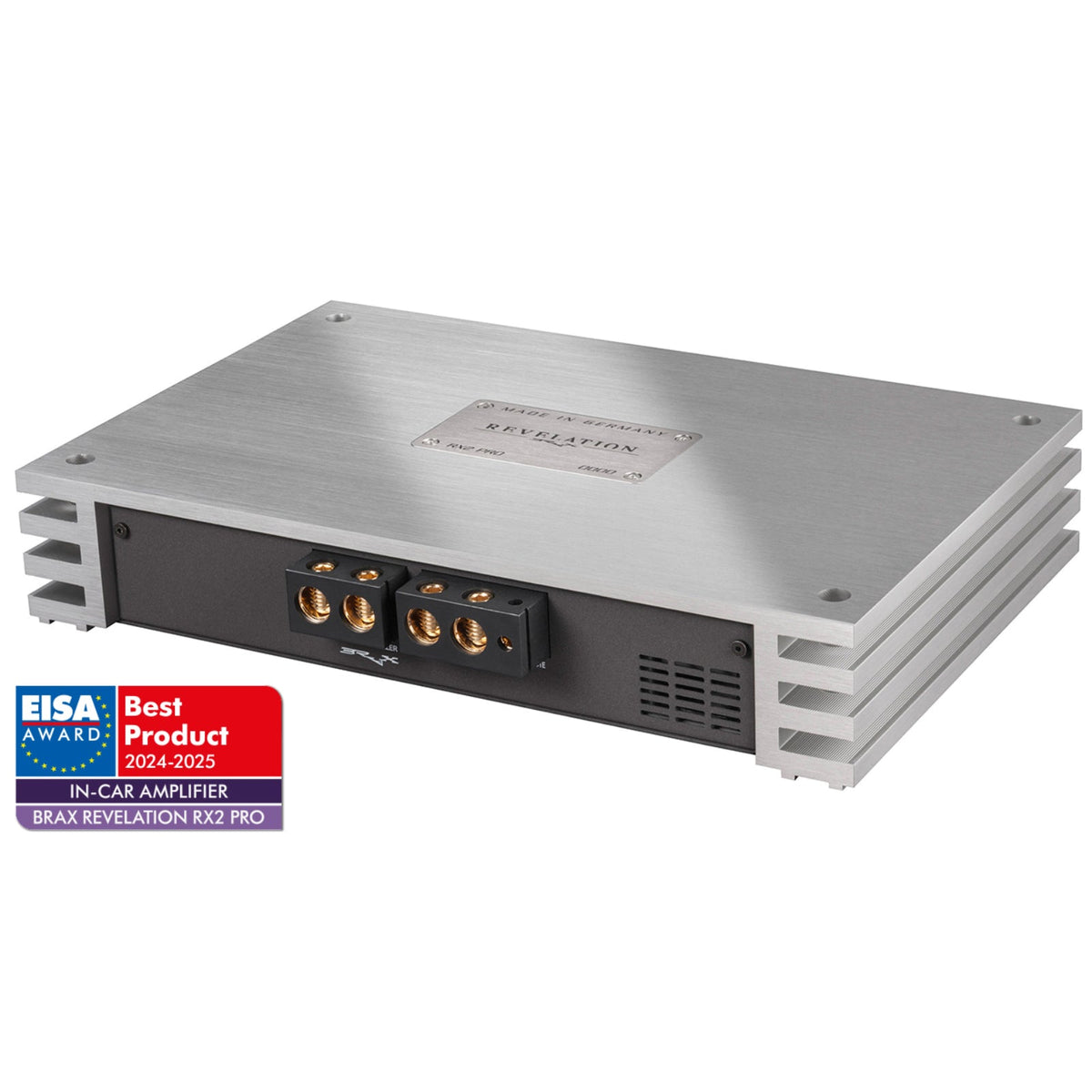 Brax Revelation RX2 PRO Amp High-End 2 Channel Digital Input Amplifier Silver
