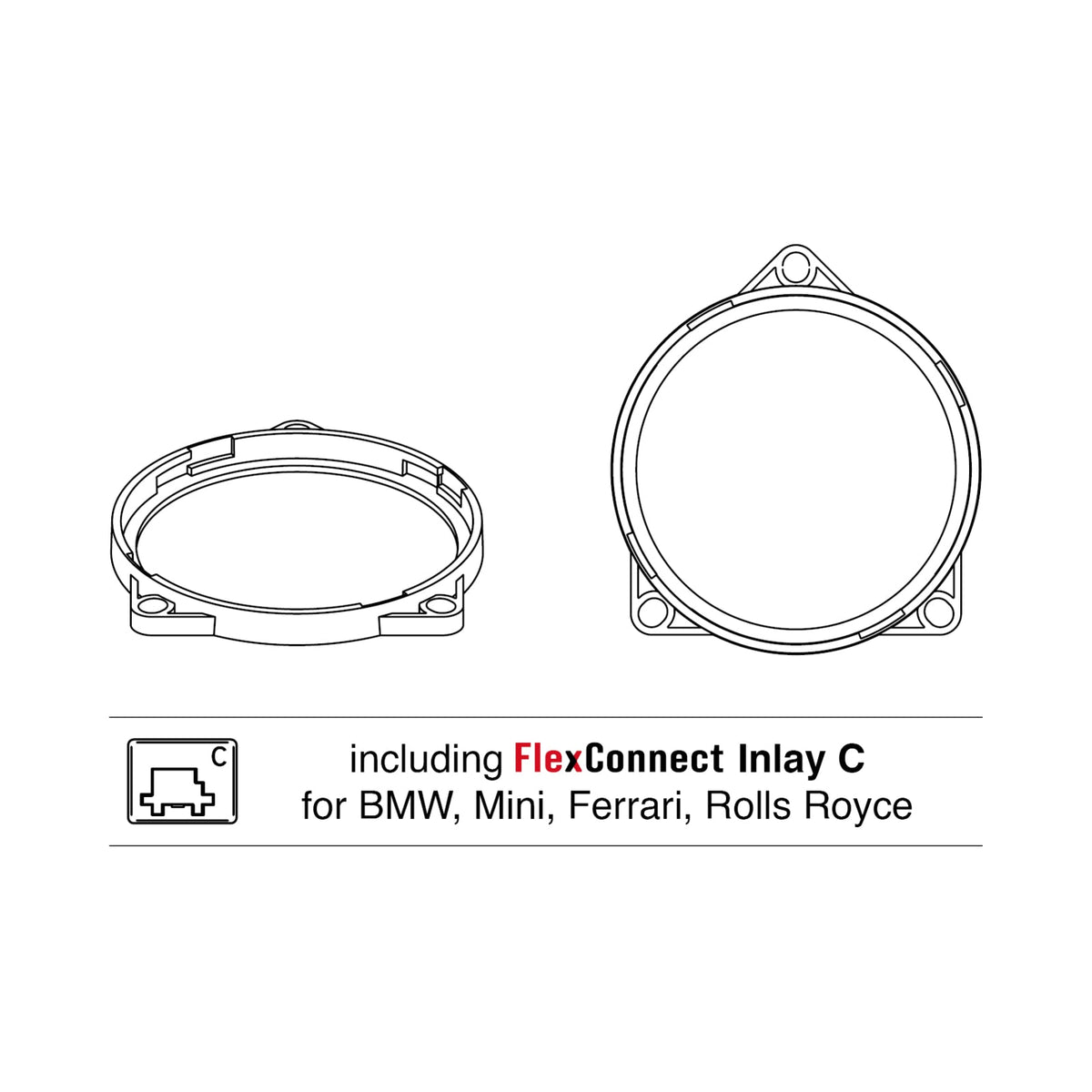 Helix Compose FlexMount 100 CFMK100 BMW.1 4 Inch Midrange Adaptor for BMW, Mini