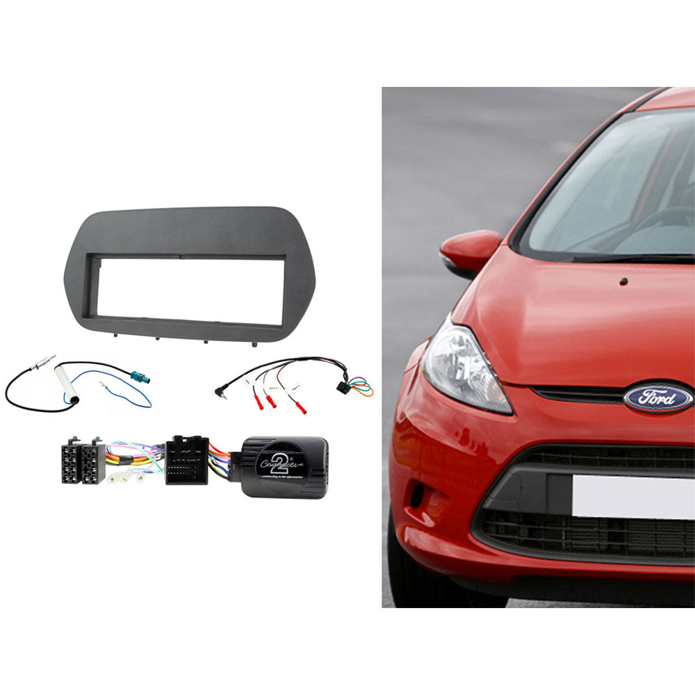 CTKFD69 Ford Fiesta (2018 Onwards) Silver Single Din Car Radio Installation Fitting Kit