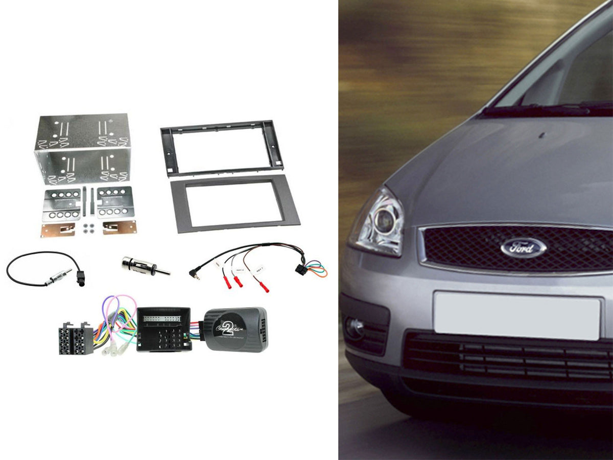 CTKFD77 Ford C-Max, Fiesta, Focus, Fusion, Galaxy, Kuga, S-Max, Transit Double Din Car Stereo Fascia Fitting Kit