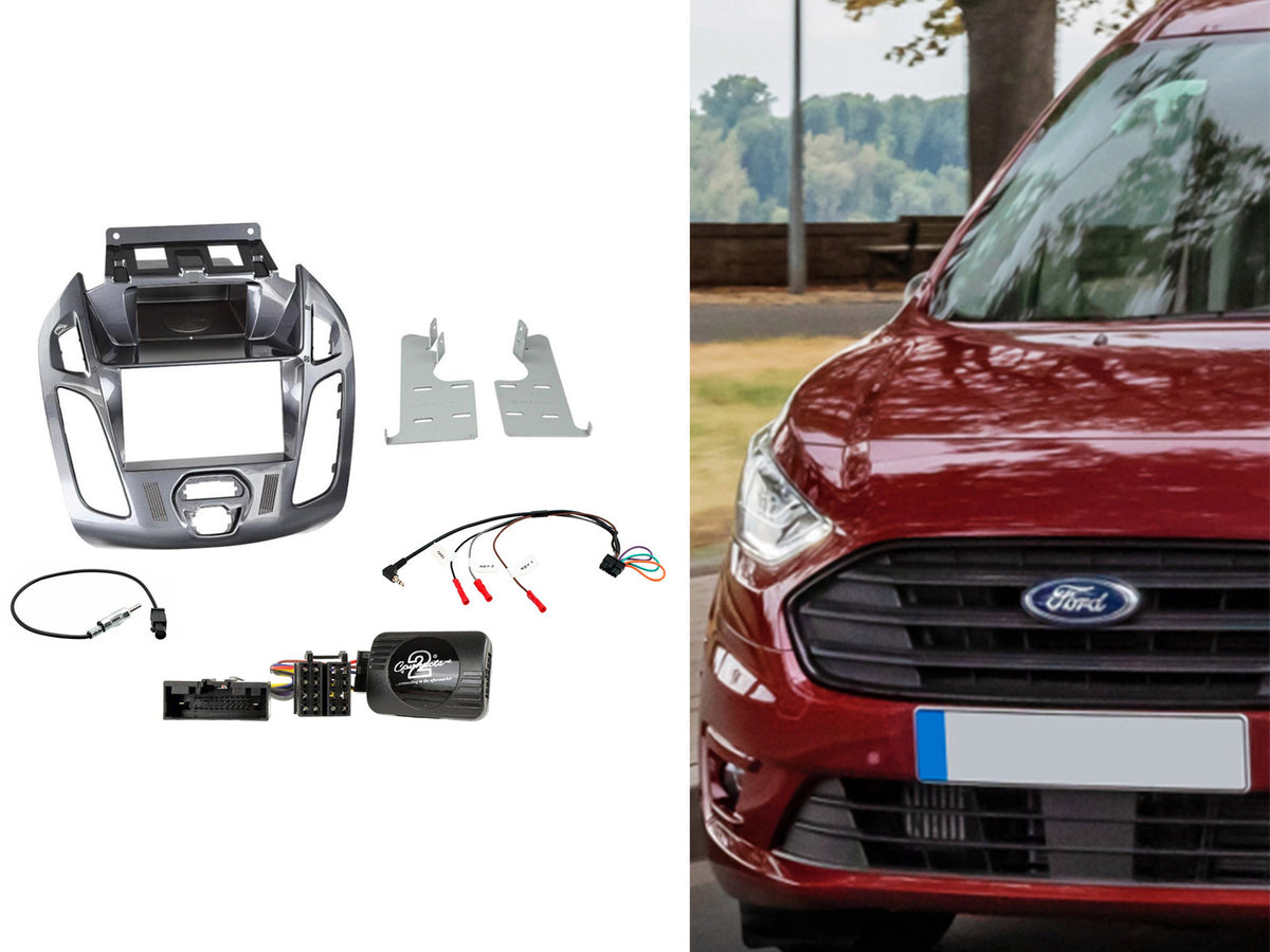 CTKFD83 Ford Transit Connect Nebula Anthracite Gloss Double Din Stereo Fascia Fitting Kit
