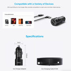 Viofo D5000 Dual USB A Cigarette Car Charger for A229 Series A119 Mini Dash Cam