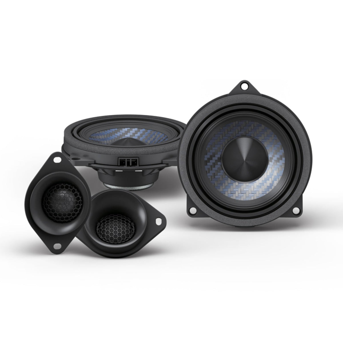 Alpine DP2-45C-B 2 Way Plug & Play 4" 10cm Component Speaker Set for BMW 50w RMS