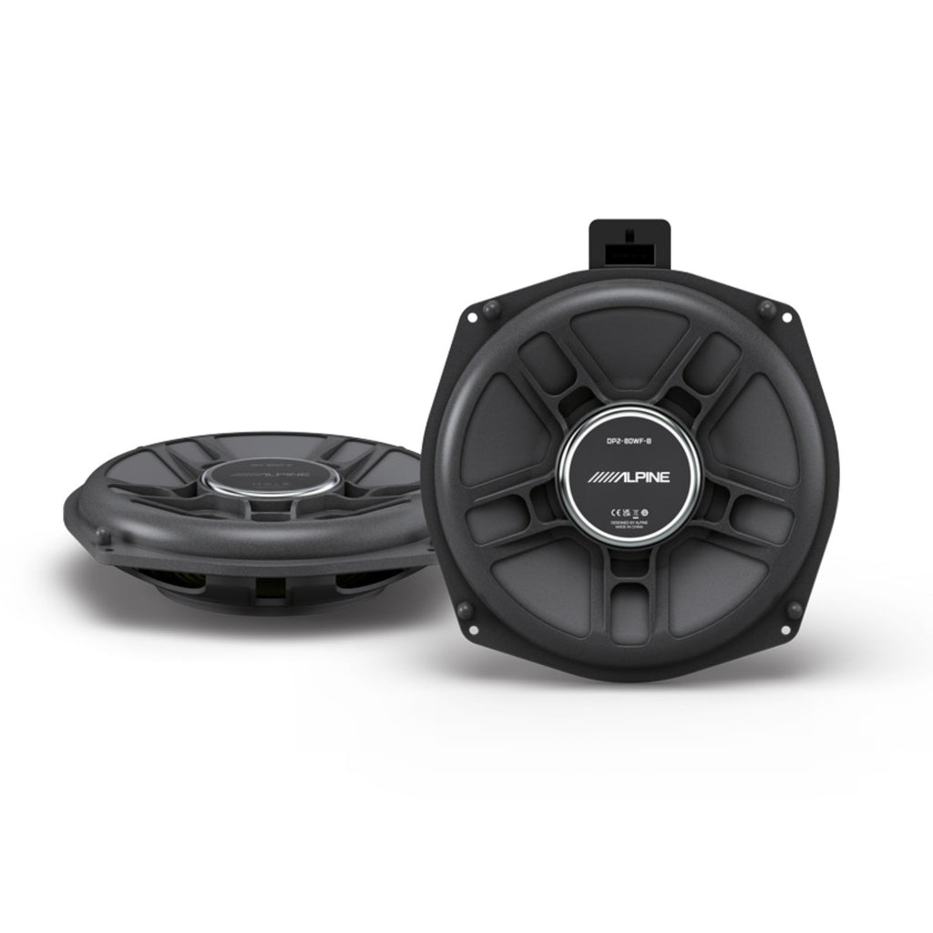Alpine DP2-80WF-B Subs Plug & Play 8 Inch Underseat Subwoofers for BMW 100w RMS