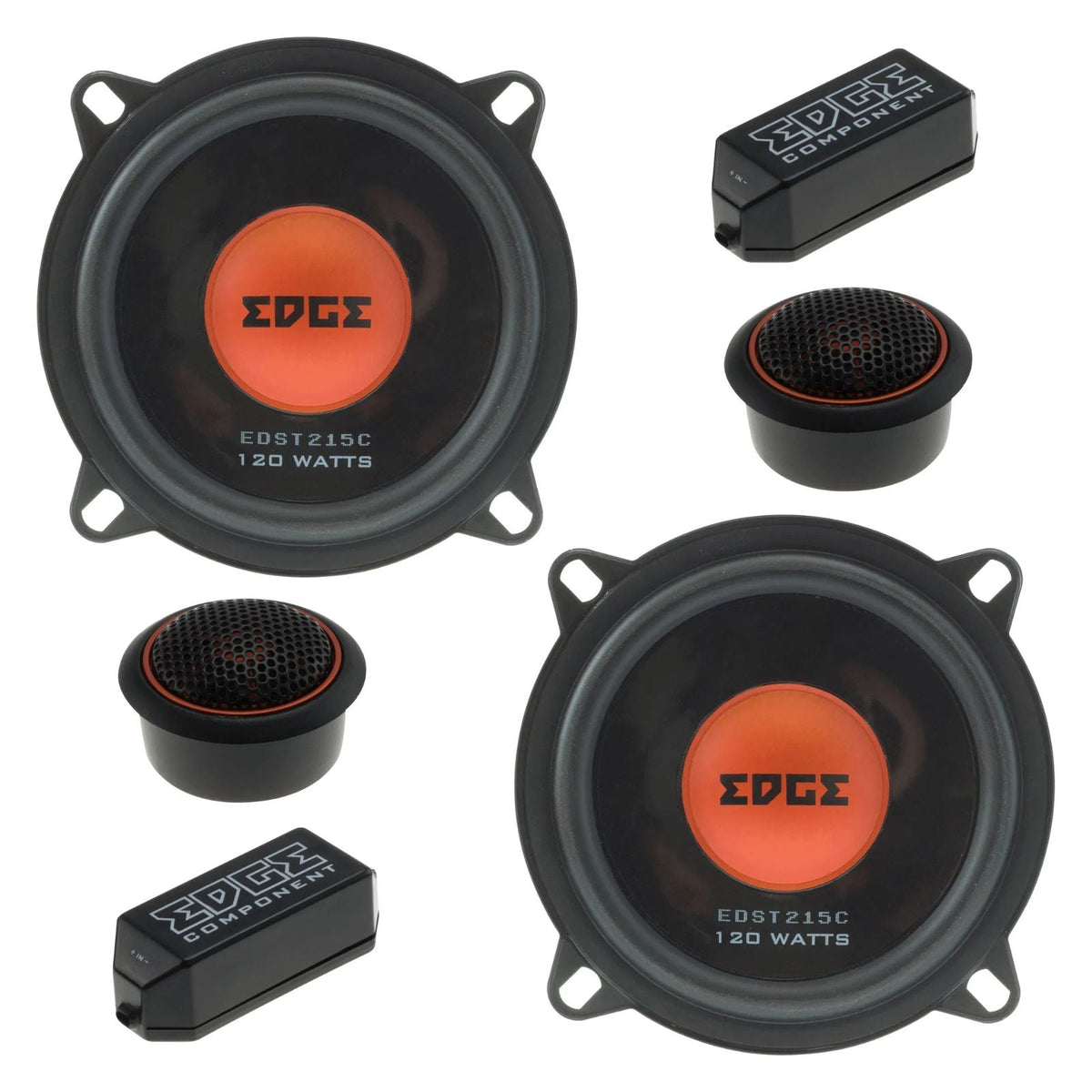 Edge Street Series EDST215C-E6 2 Way Component Speakers 5.25 Inch 60w RMS Pair