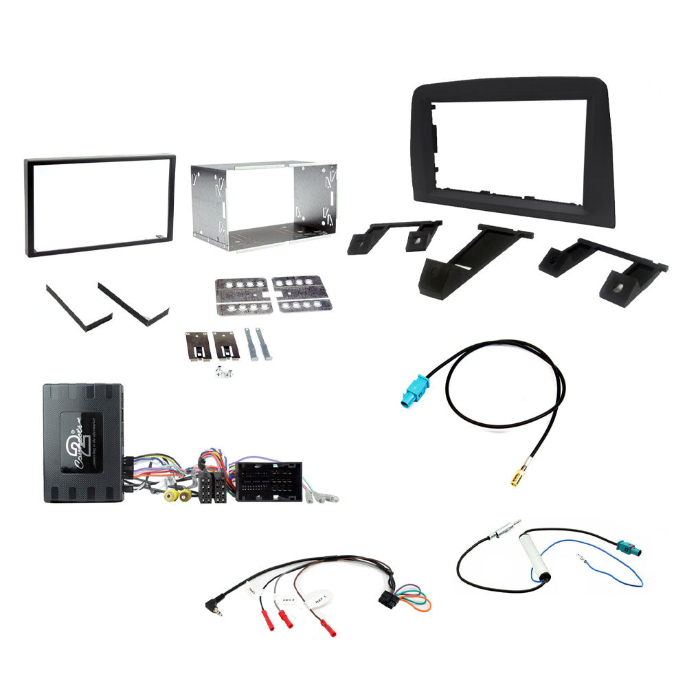 Alfa Romeo Mito (2014-2018) Double Din Fascia / Infodapter / Antenna Adaptor Stereo Upgrade Fitting Kit