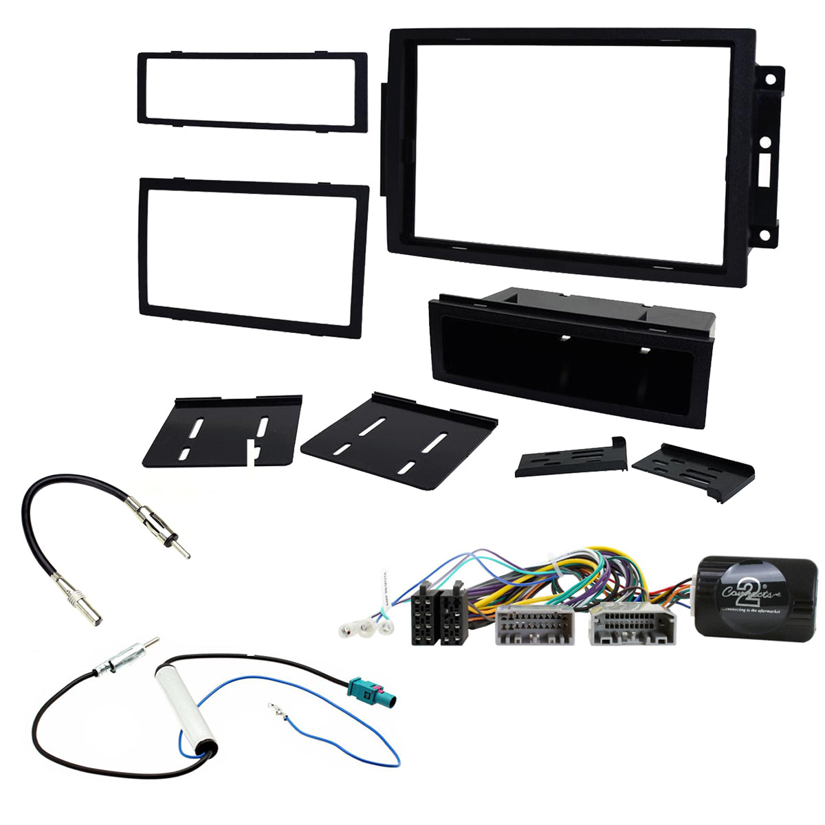 Chrysler 300C, Aspen Car Double / Single Din Stereo Fascia Steering Control Antenna Fitting Kit