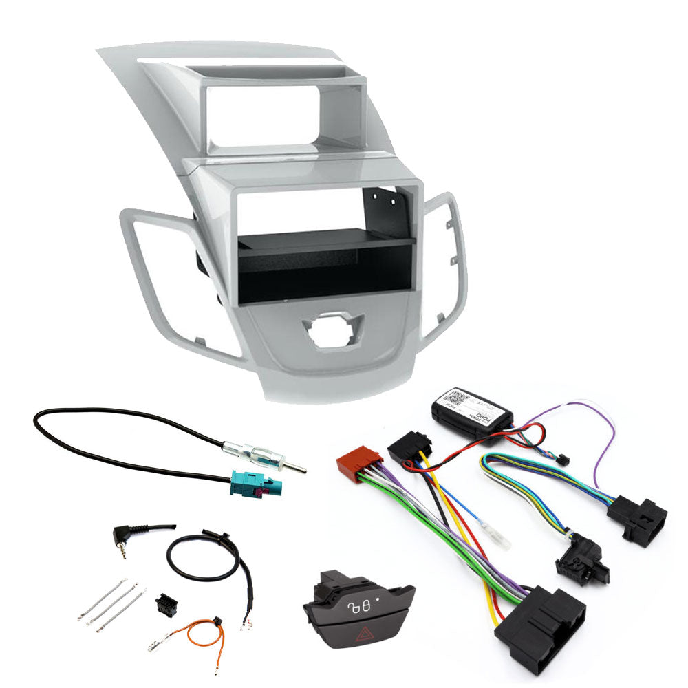 Ford Fiesta MK7 2010 - 2012 Single / Double Din Fascia / Steering / Antenna / Lock / Hazard Switch Fitting Kit