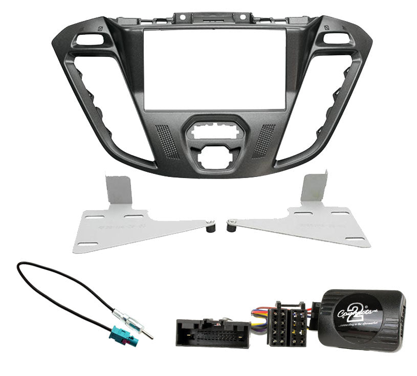 Ford Transit Custom 2012-2021 Pegasus Double Din Car Stereo Fascia Stalk Antenna Kit