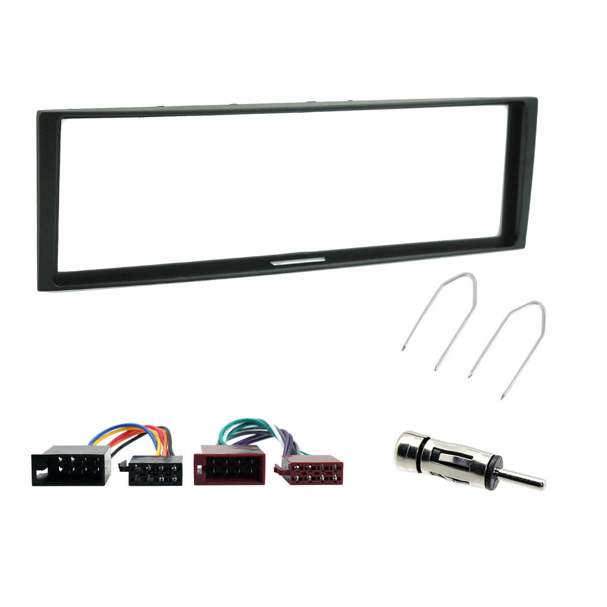 Renault Clio , Megane Black Single Din Fascia Panel Wiring Adaptor Removal Keys Fitting Kit