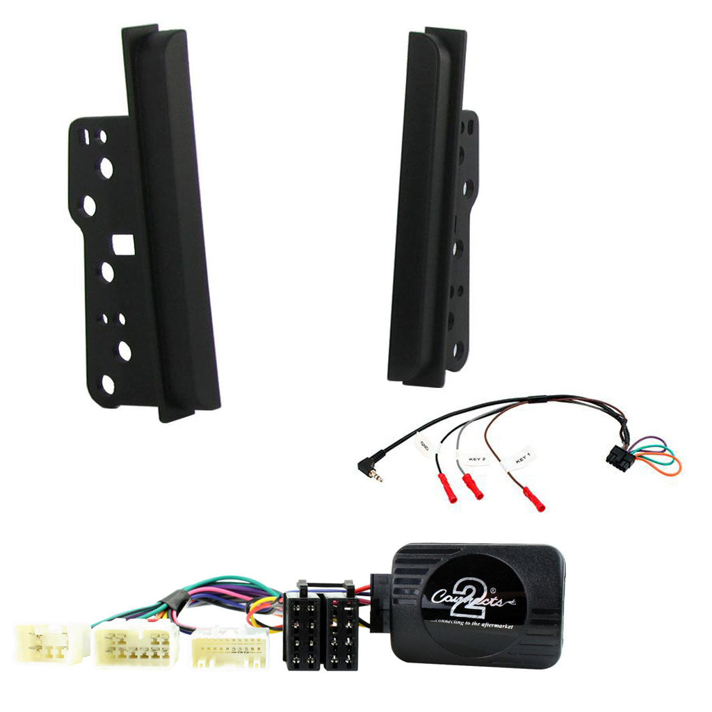 Toyota Alphard 2002 - 2008 Double Din Car Stereo Fascia Stalk Fitting Kit (Black)