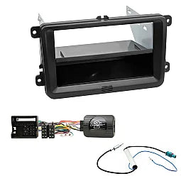 VW Transporter 2008> Double Din Car CD Stereo Fitting Kit, Fascia, Can-Bus Steering Control