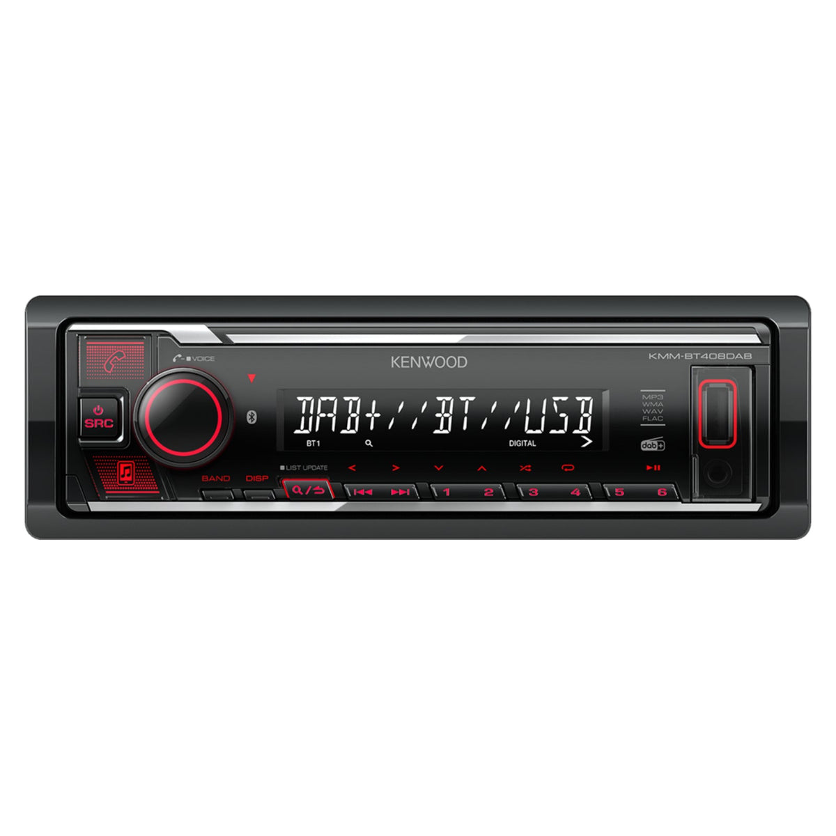 Kenwood KMM-BT408DAB Stereo Bluetooth USB Car Digital Radio Includes DAB Aerial