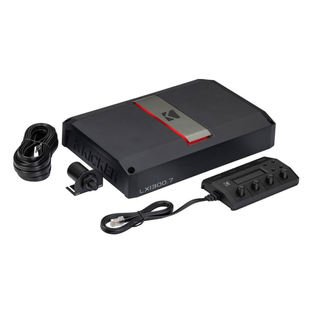 Kicker LX1300.7 Amp 7 Channel Car Amplifier with DSP Features & LX Controller