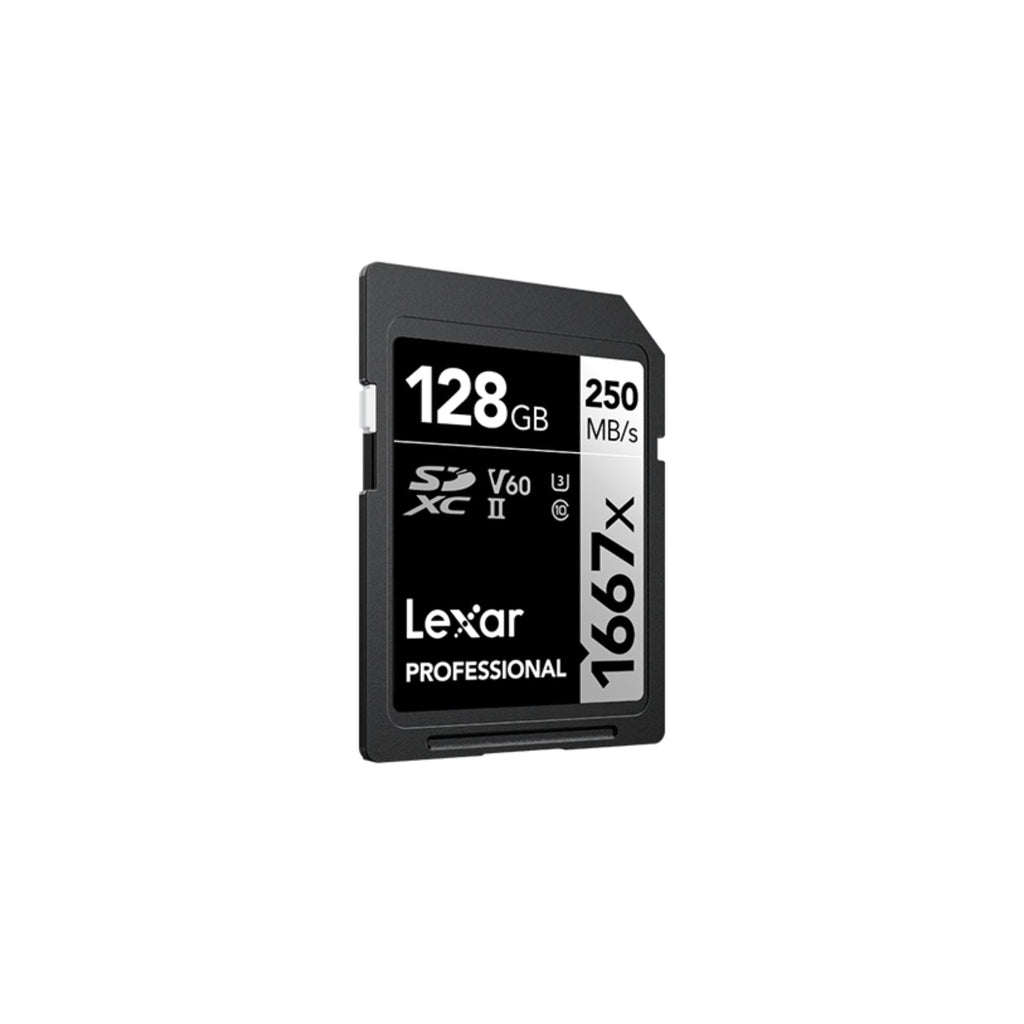 Lexar 128GB Professional 1667x SDXC UHS-II Card Silver Series Class 10 U3 V60