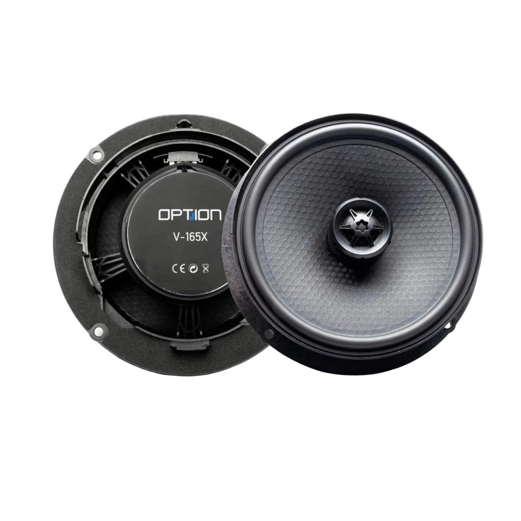 Option Audio V-165X Plug & Play Coaxial Speakers for Volkswagen Skoda Seat