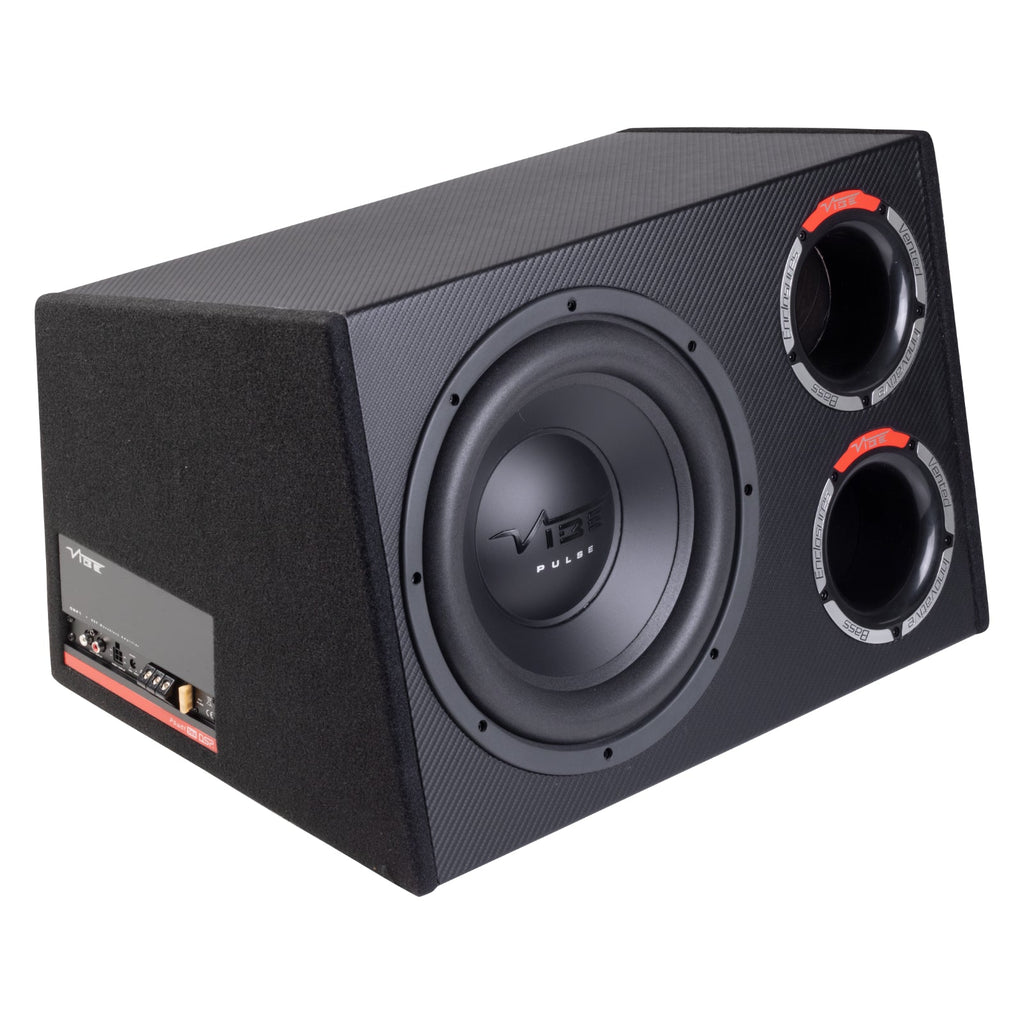 Vibe Active Subwoofer Enclosure 12 Inch Amplified Car Sub Bass Box 350w RMS