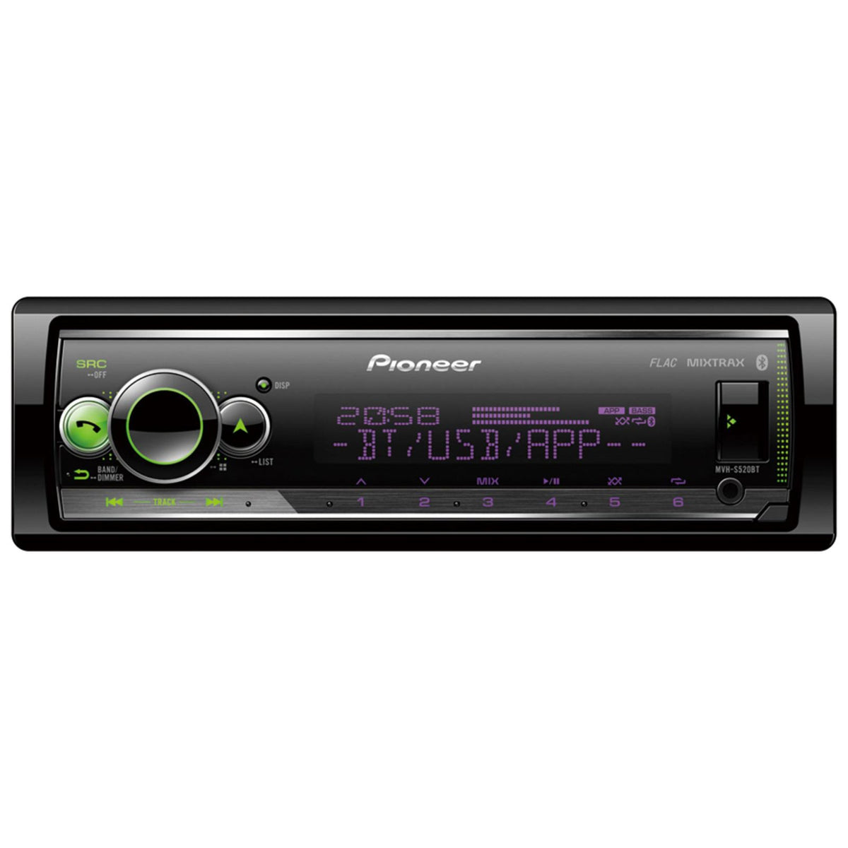 Pioneer MVH-S520BT Mechless Bluetooth Spotify USB AUX iPhone Car Radio Stereo