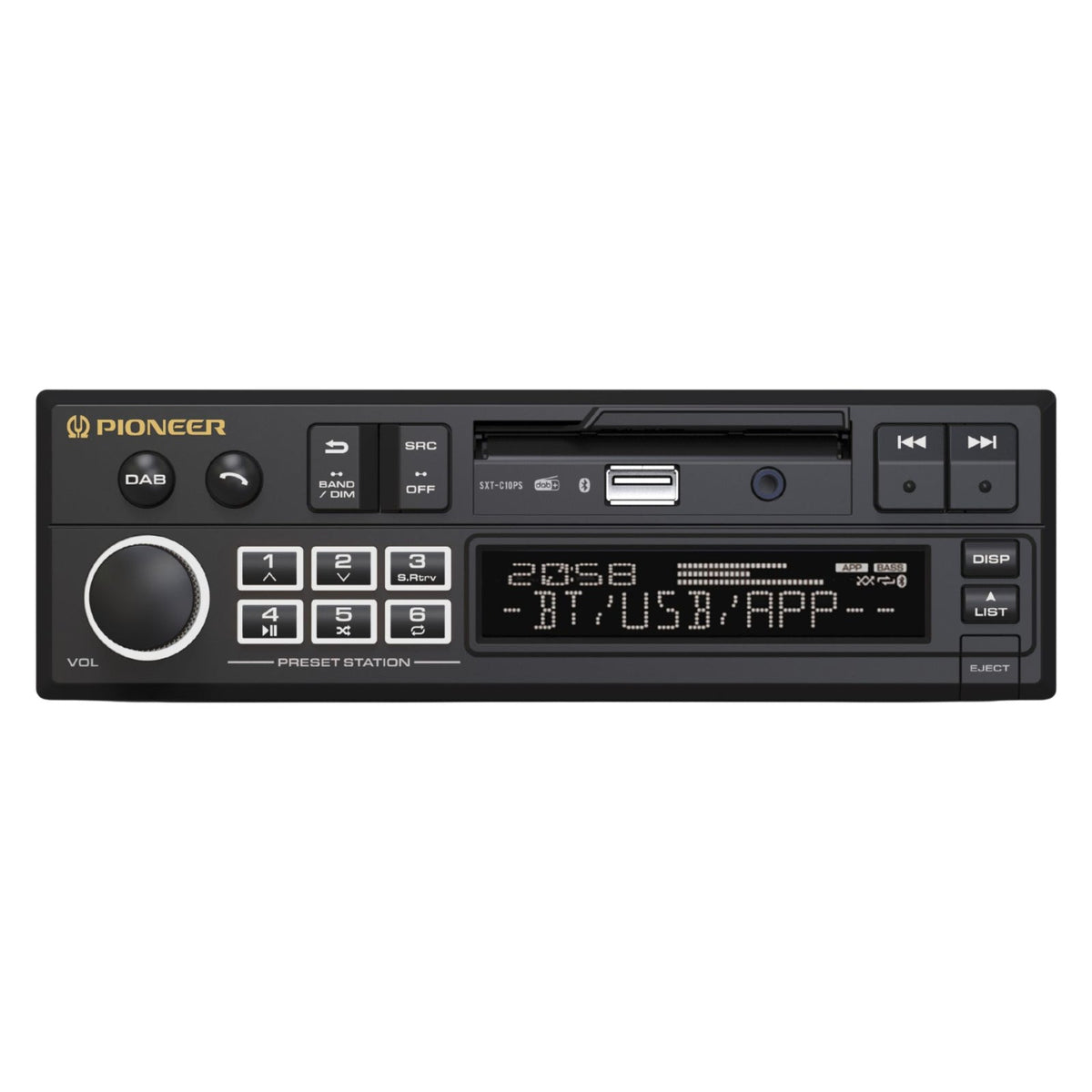 Pioneer SXT-C10PS Retro Car Stereo Bluetooth DAB+ USB Aux Classic Radio OEM Look