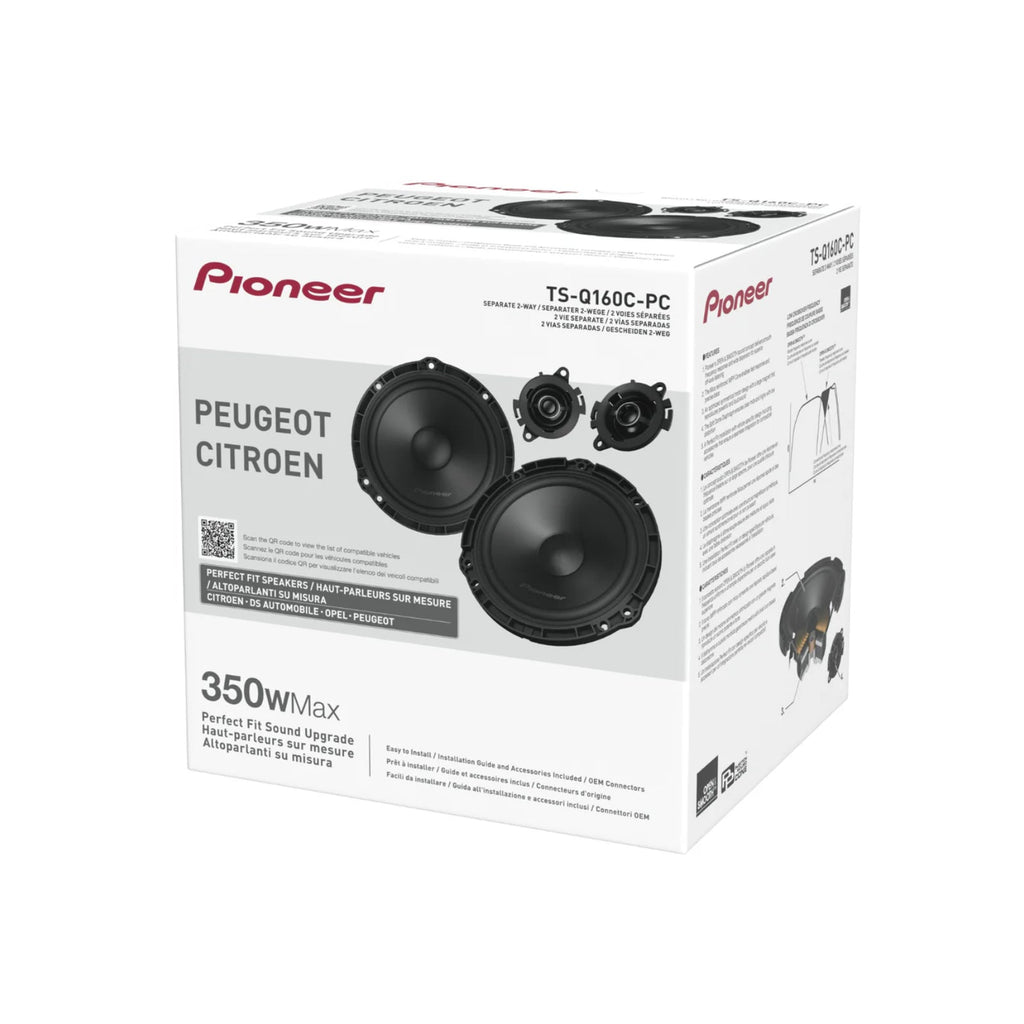 Pioneer TS-Q160C-PC Plug & Play Component Speakers for Vauxhall Peugeot Citroen