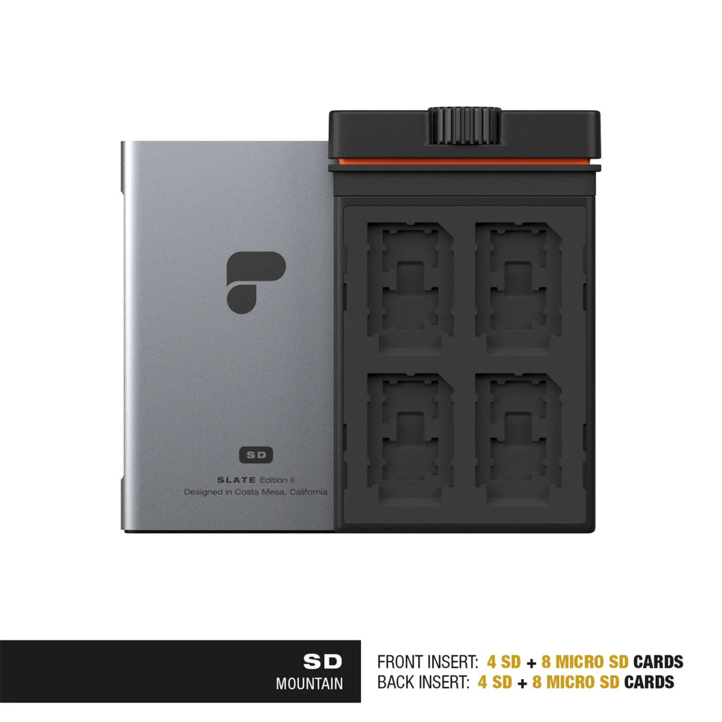 PolarPro Slate II SD & Micro SD Premium Memory Card Holder Case Mountain