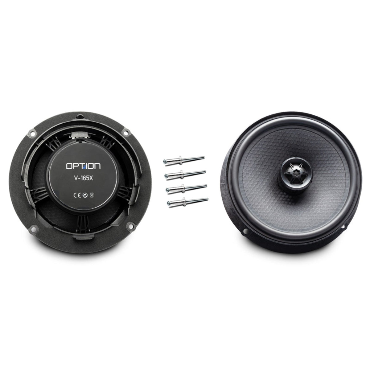 Option Audio V-165X Plug & Play Coaxial Speakers for Volkswagen Skoda Seat