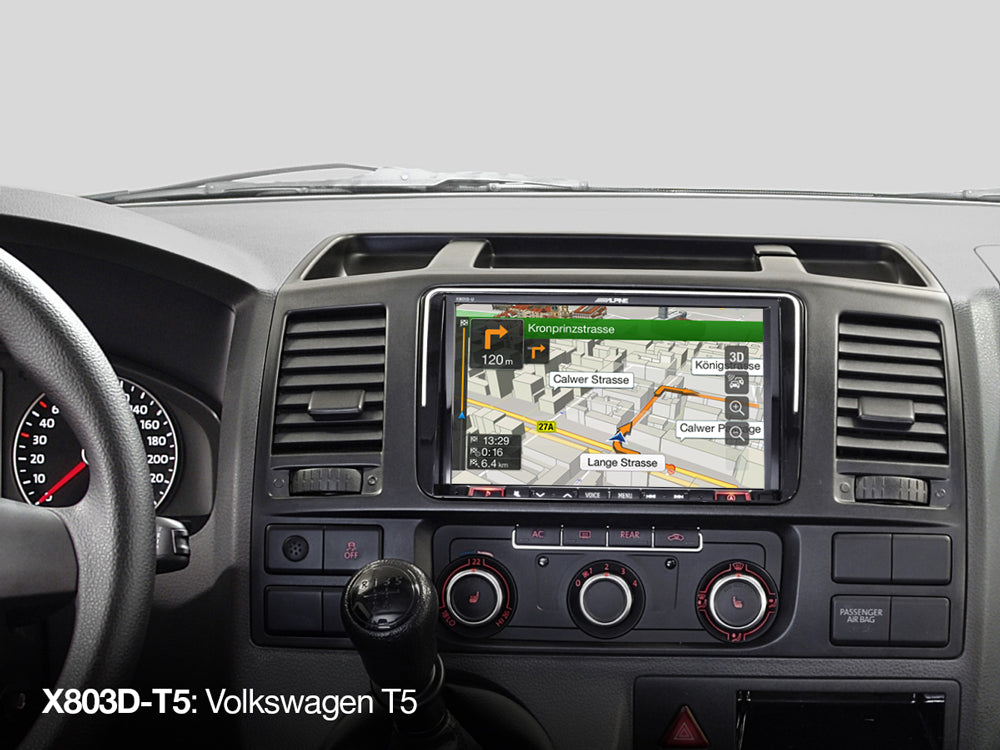 Alpine X803D-T5 8-inch navigation for VW T5 and T6
